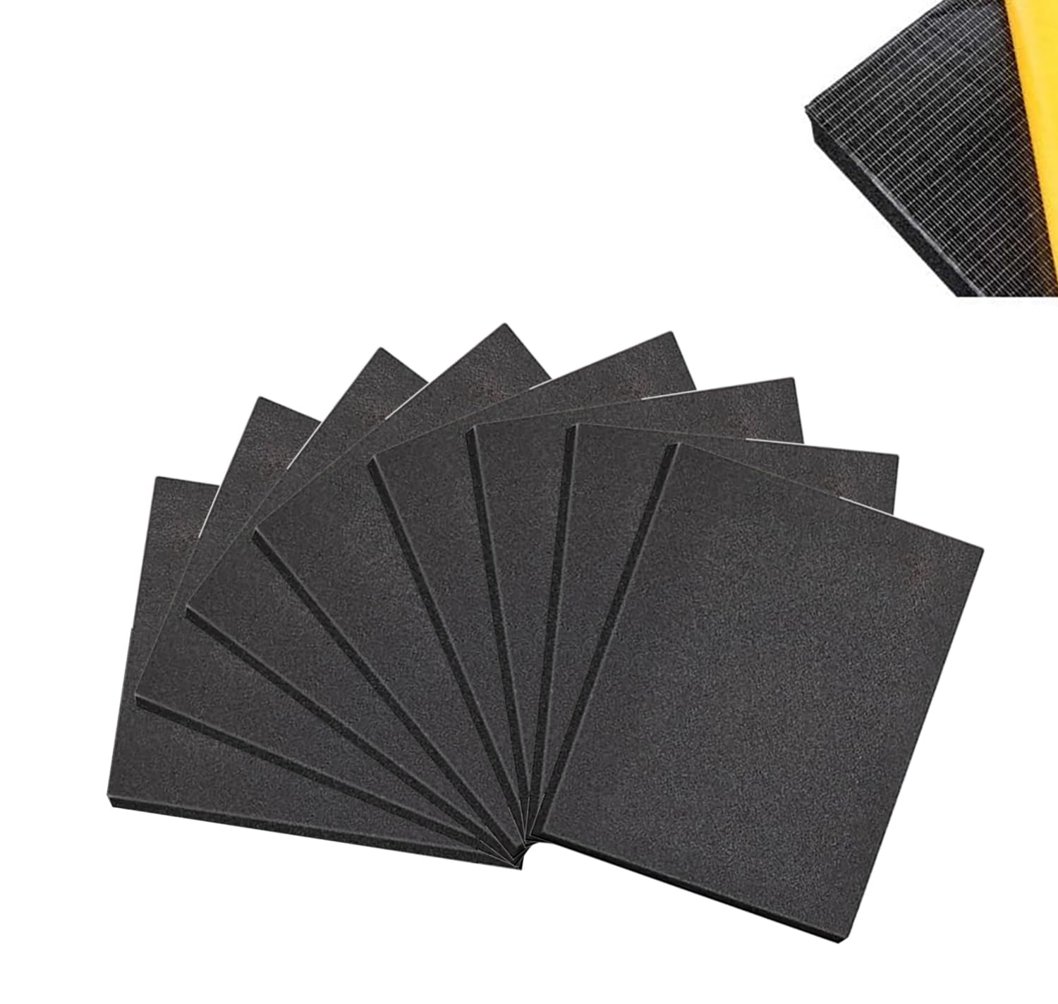 8 láminas de espuma autoadhesivas, 19 mm de grosor, 300 mm x 200 mm, almohadillas protectoras de suelo, almohadillas de muebles antideslizantes, espuma gruesa de celda cerrada, almohadillas de goma de
