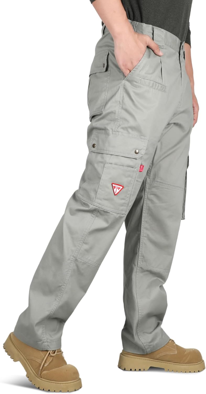 TICOMELA FR Pants for Men Flame Resistant Pants 7.5oz Lightweight (9 Pockets) Multi-Pocket Pants - Image 2