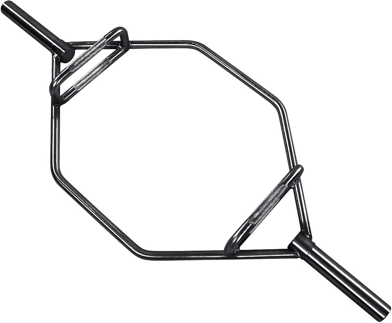 Signature Fitness Olympic 2-Inch Hex Weight Lifting Trap Bar with Long Sleeves, Close Design, 1000-Pound Capacity
