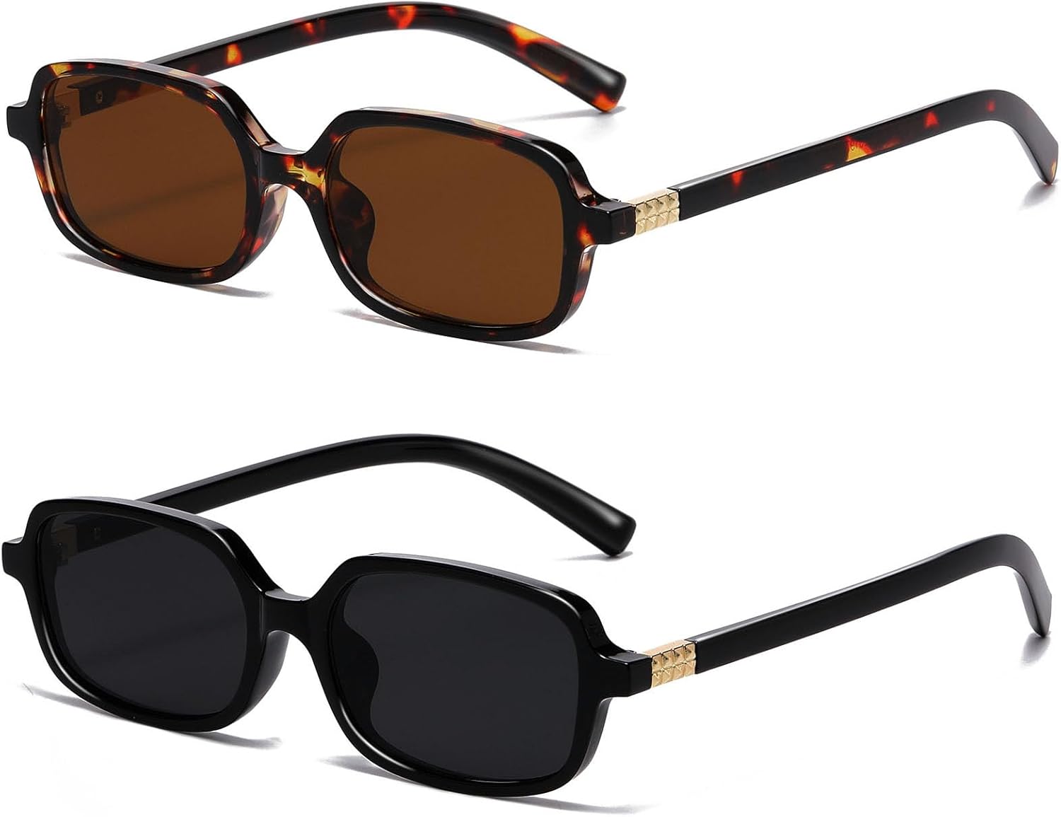 Trendy 90s Vintage Rectangular Sunglasses for Men & Women