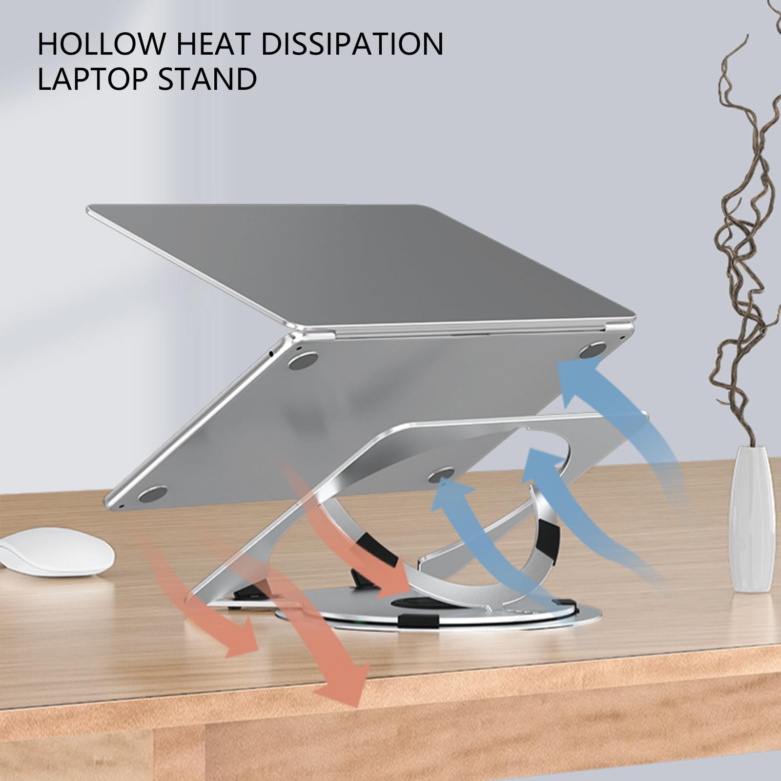 Supporto per tablet Supporto per tablet Supporto da tavolo pieghevole portatile girevole a 360 gradi per tablet Supporto da tavolo per laptop Supporto per laptop in alluminio