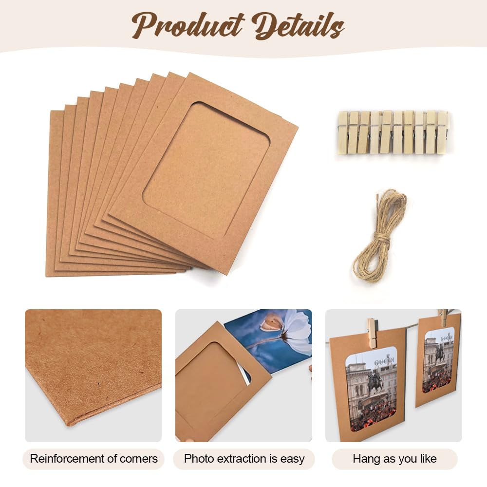 GIDWRIY 40 Pièces Guirlande Photo 11.5×15.5 CM,Porte Photo
