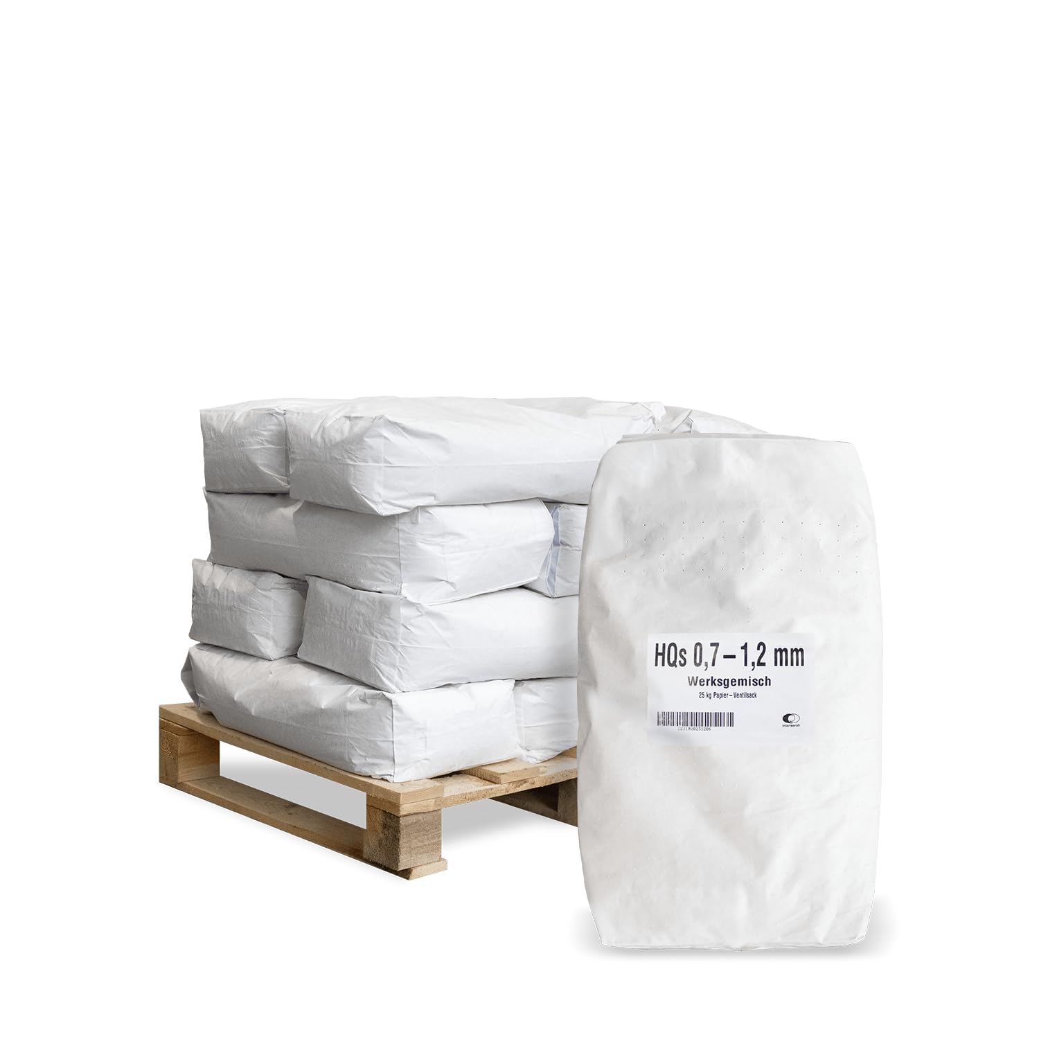 Quarzsand Sand Spielsand Sandkastensand Filtersand Poolsand Rasensand Vogelsand Aquariensand Terrariensand Teichsand Streusand 0,7-1,2mm 25kg x 12 Sack 300kg / 1 Palette Wolff & Müller