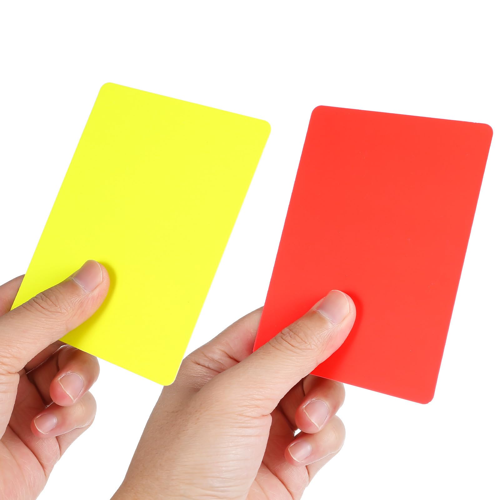 Abaodam Lot de 10 Set de Set de Cartes Arbitre Rouges et Jaunes en PVC pour Football, Faciles à Transporter Ranger, Pratiques Arbitres Lors des Matchs