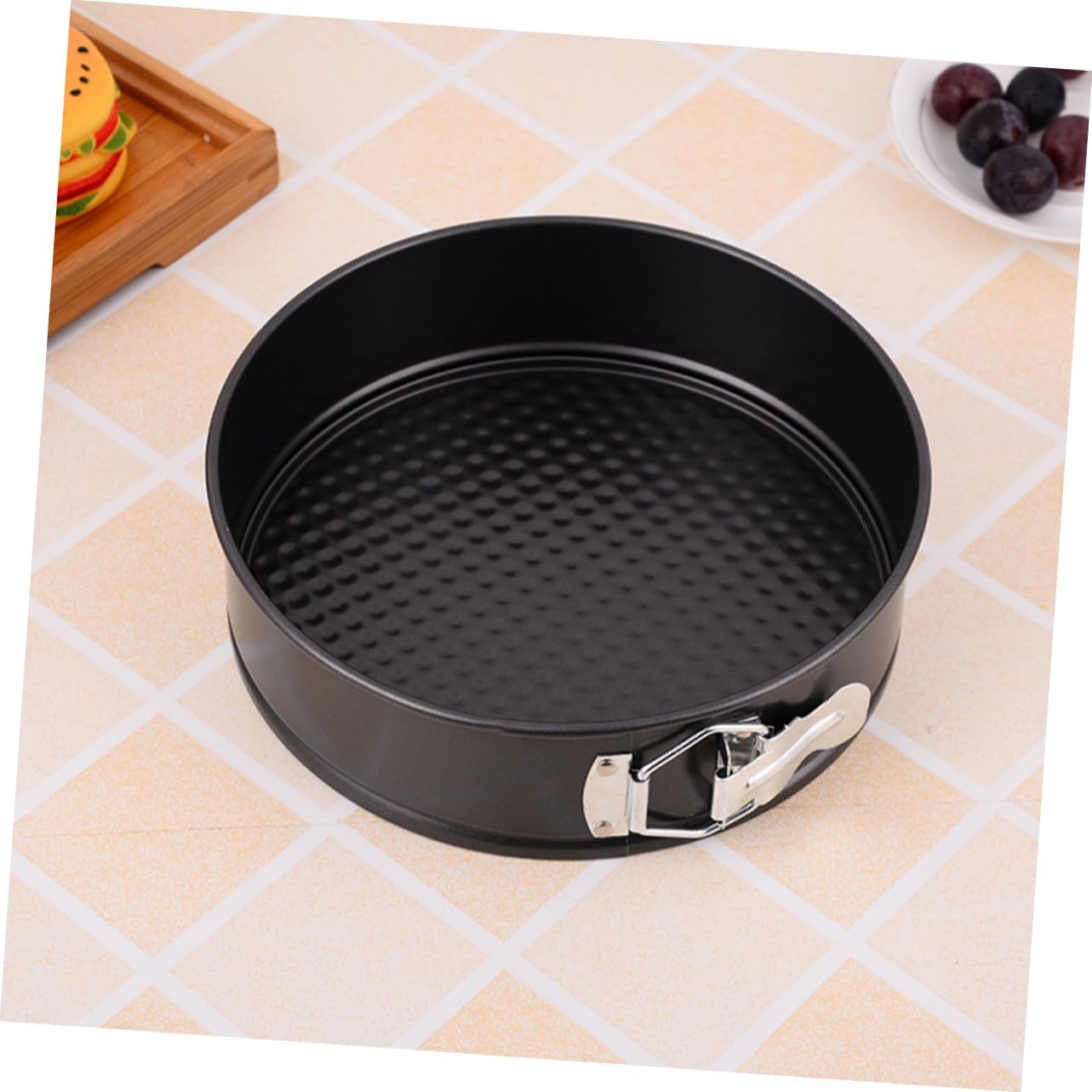 LABRIMP 6 Szt. Częściowy Okrągłych Form Do Pieczenia Ciast z Nieprzywierającą Powłoką Stal Węglowa Dno Miodu Regulowane Obręcze Do Pieczenia Imprezy Wesela i Domowe Wypieki Czarny