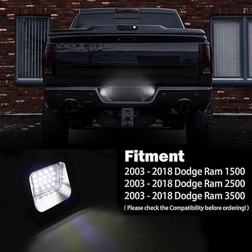 Miniatura 2 de Luces de matrícula para Dodge RAM 1500 2500 3500 Pickup 2003-2018, juego de 2 lámparas de número de camión, kit de luces LED de etiqueta, 6000 K