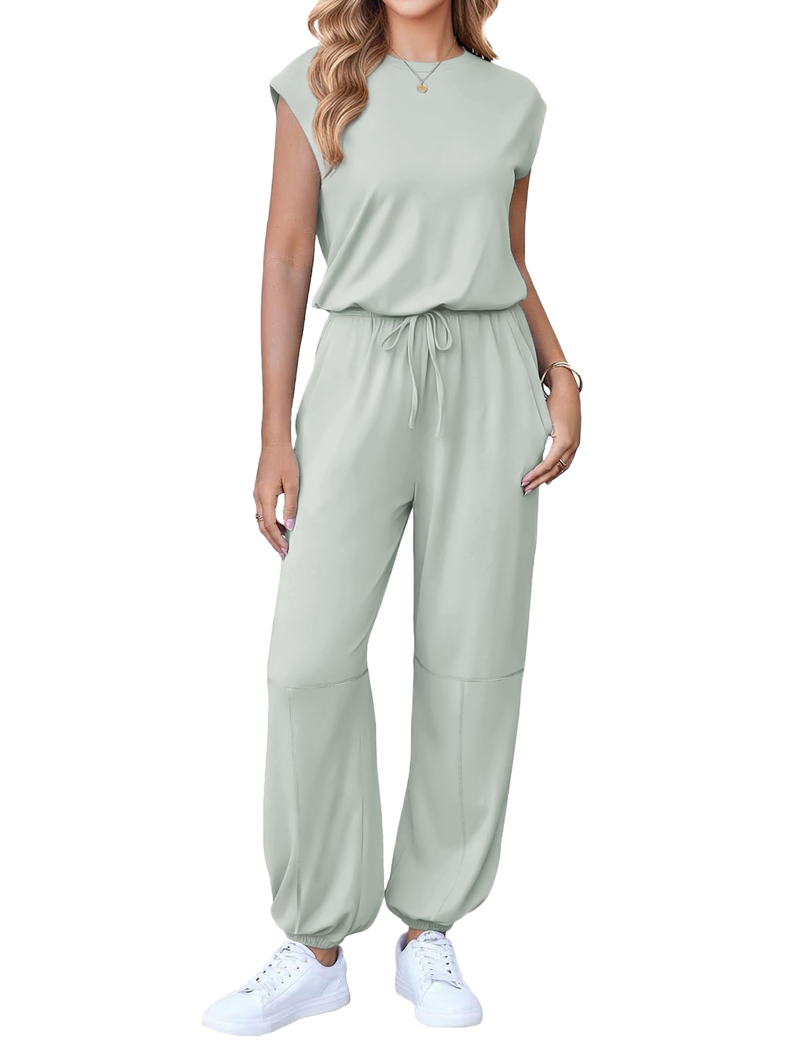 ekouaer Womens Jumpsuits Casual One Piece Summer Romper Jogger Leg Long Pant Casual Spring Vacation Outfit with Pocket 2026-picture-12