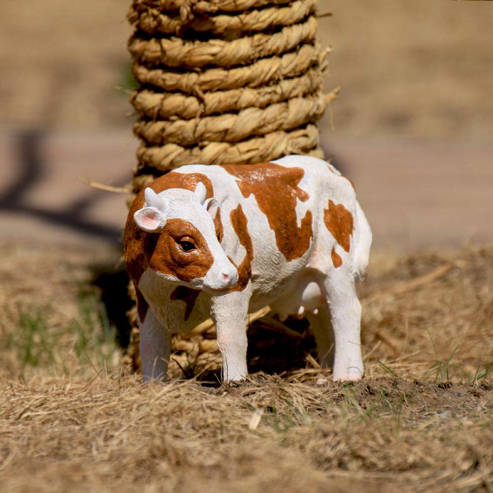 XJBTBA Bust Sculture Ornaments A Coppia Simulazione Gialla Giallo Giardinaggio Decorativo per la Famiglia Animale Ornamento Spinner Decorazione Ornamenti Giardino