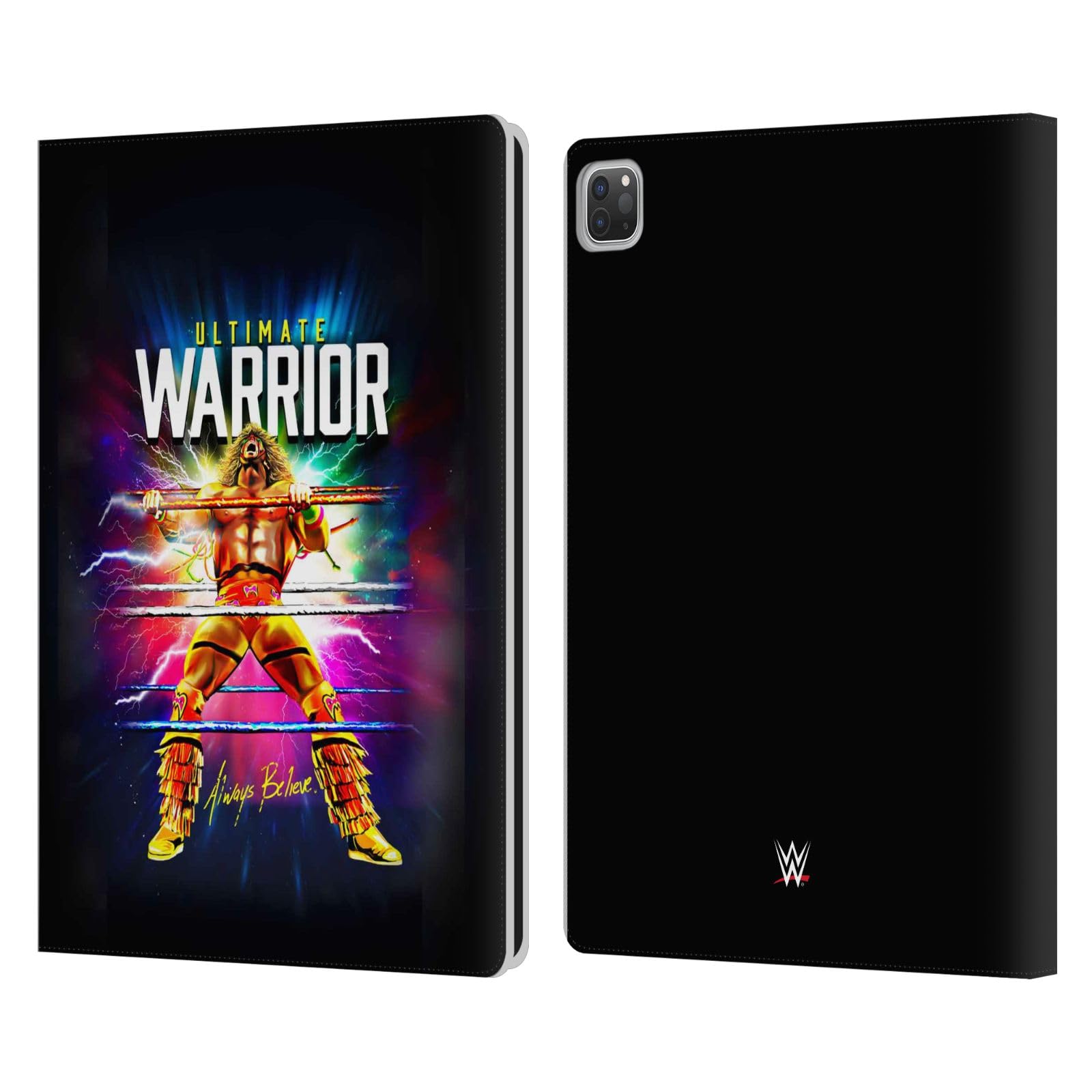 Head Case Designs Officially Licensed WWE Retro Blast The Ultimate Warrior Leather Book Wallet Case Cover Compatible with Apple iPad Pro 13 M4 2024