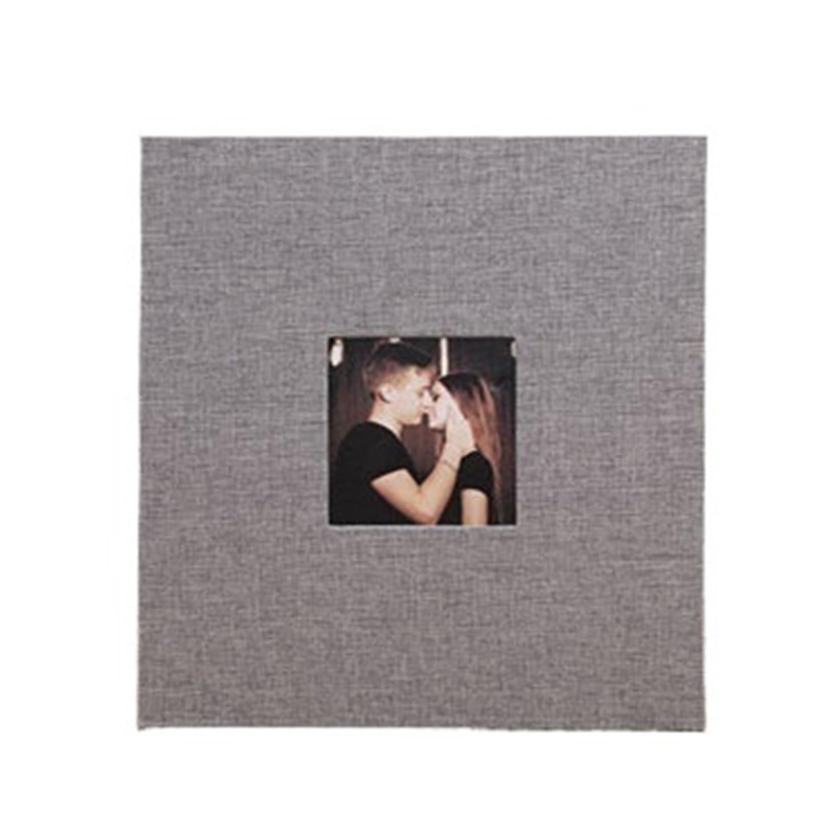 2 uds DIY película autoadhesiva álbum de fotos boda familiar Retro gran capacidad recortes hecho a mano regalo creativo Para Viajes Y Familia(Light Grey)