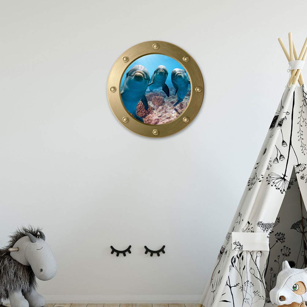 VOSAREA Pegatinas Decorativas De Delfines Para Paredes Ventanas y Azulejos Para Habitaciones De Bebés y Salones Fácil De Instalar y Retirar