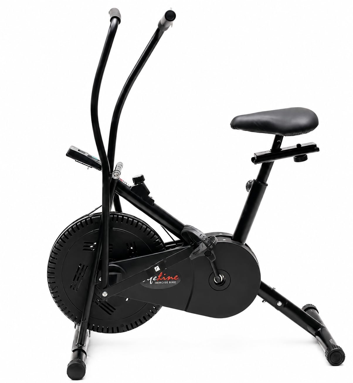 Lifeline Exercise Bike, Air Bike with Moving Handles, Adjustable Seat, Black, Home Gym Cardio Workout-image-16