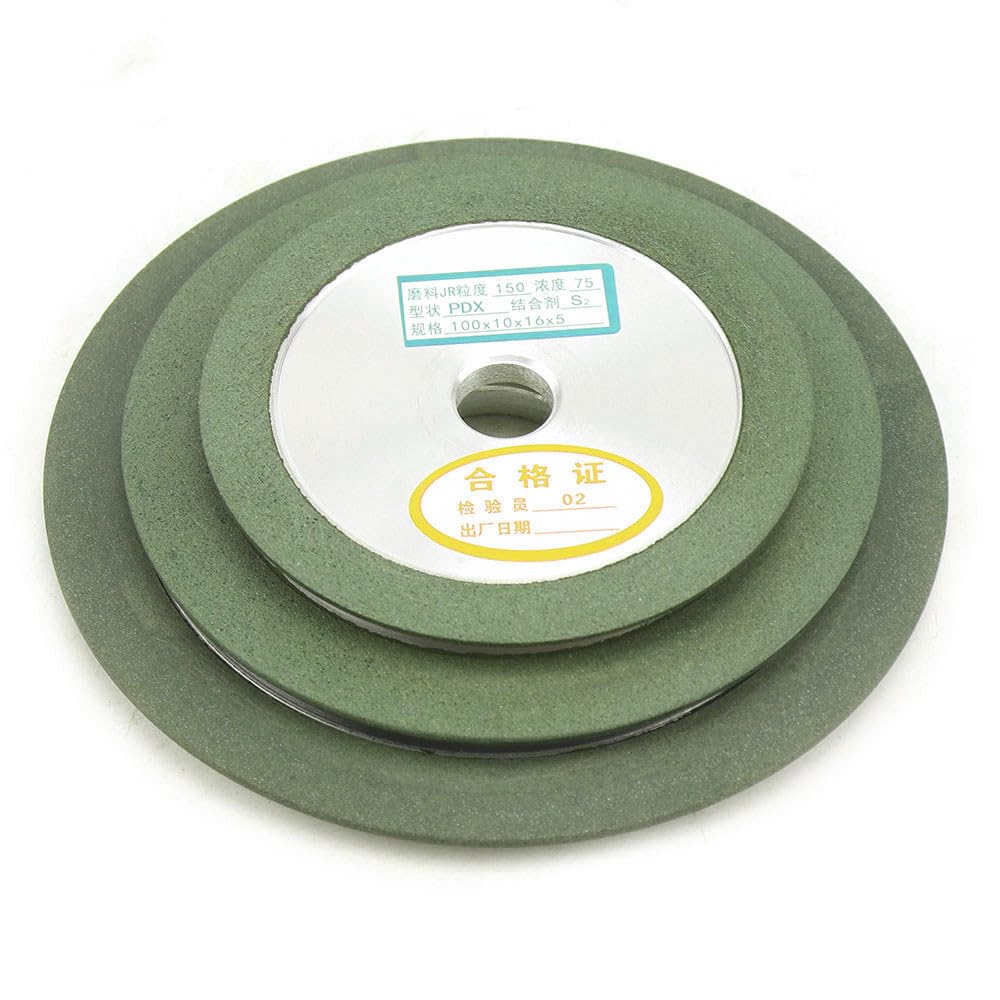 Discos de corte circulares de diamante de 100 mm/125 mm/150 mm, grano 150-400, para amoladoras afiladoras de fresas de acero de tungsteno, 125 x 32 mm, grano 150