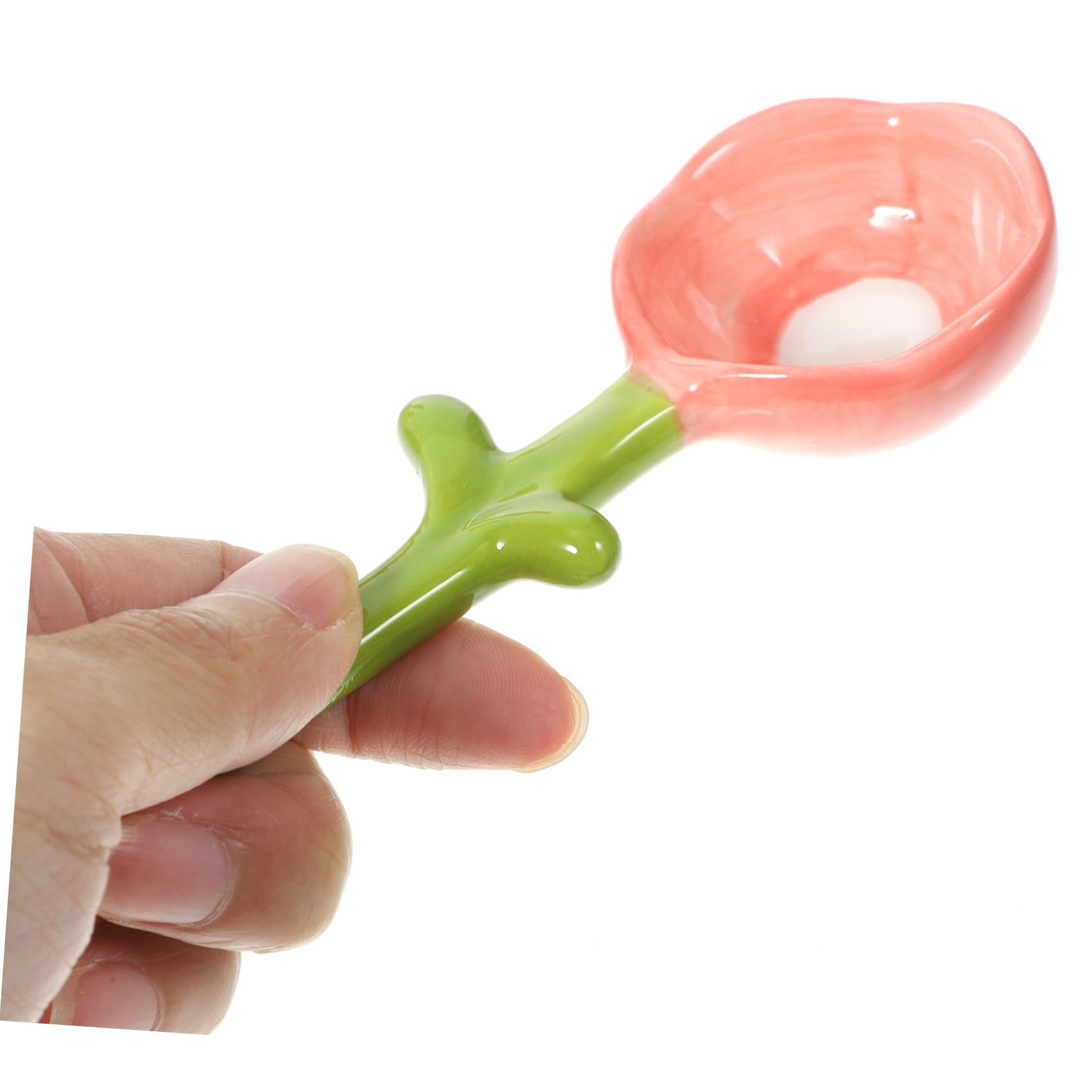 Cucchiai Misuratori in Ceramica Forma di Fiore con Base Porta Cucchiai per Misurare Zucchero Spezie e Ingredienti da Cucina Pratici per Cottura e Preparazioni Dolciarie