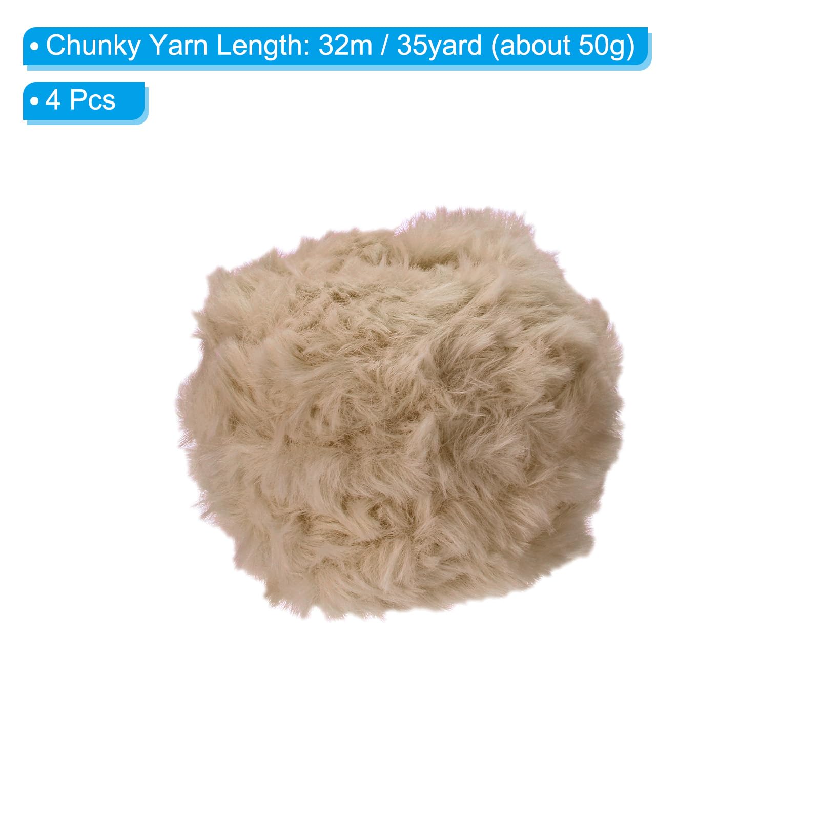 PATIKIL 35yds Faux Fur Yarn - Image 2