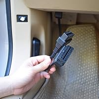 Vista 5 de Vgate 16 pin OBD2 OBDII Diagnóstico Extensor Divisor Cable de extensión macho a doble hembra Y Cable 12 pulgadas