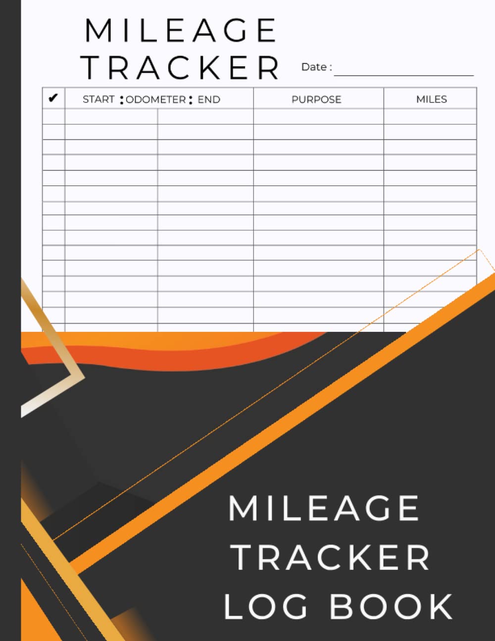 mileage tracker log book | 8.5 " x 11 " | 100 Pages