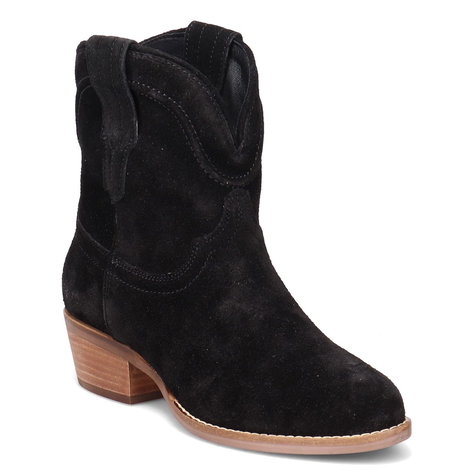 Dingo Womens Tumbleweed Roper Round Toe Pull On Casual Boots Ankle Low Heel 1-2 - Brown