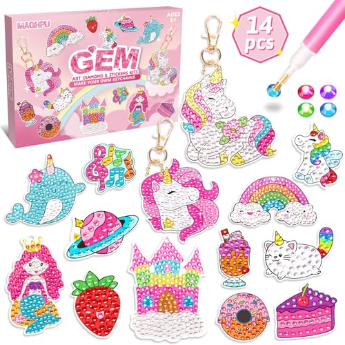 Maqhpu Girls Birthday Presents Diamond Art Kits Arts and Crafts for Kids