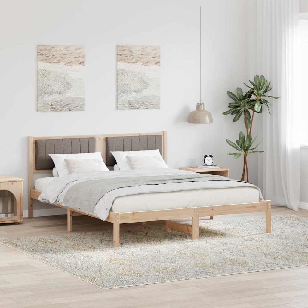 lite drewno sosnowe nowoczesny design 160 x 200 cm brązowy