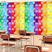 Bucherry 4 Pack 100th Day of School Backdrop Decoration 3.3x6.6 ft 100 Days Rainbow Foil Fringe Curtains Rainbow Banner Decoration Photography Background for School Party Supplies