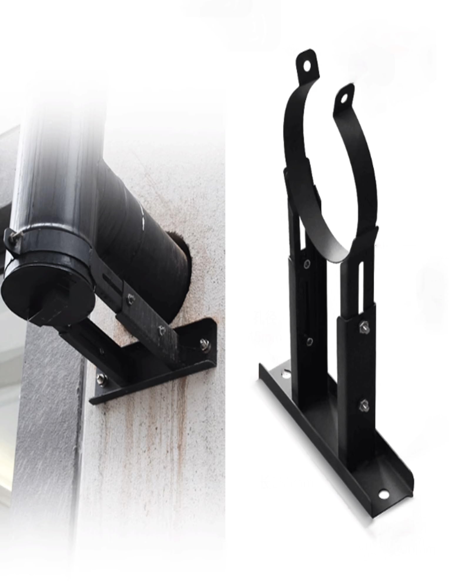 Soporte de tubo de chimenea contra vibraciones con abrazadera portátil para conductos de 15 cm