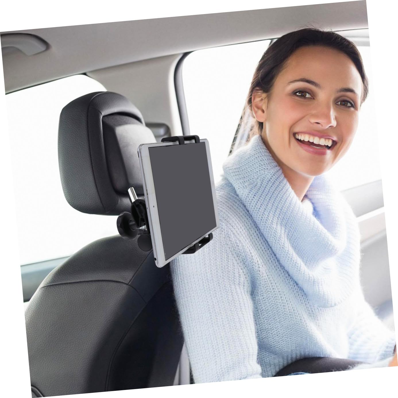 1pezzi Supporto Per Tablet Auto Regolabile Supporto Per Poggiatesta Auto in Apertura Variabile Cuscinetto Antiscivolo