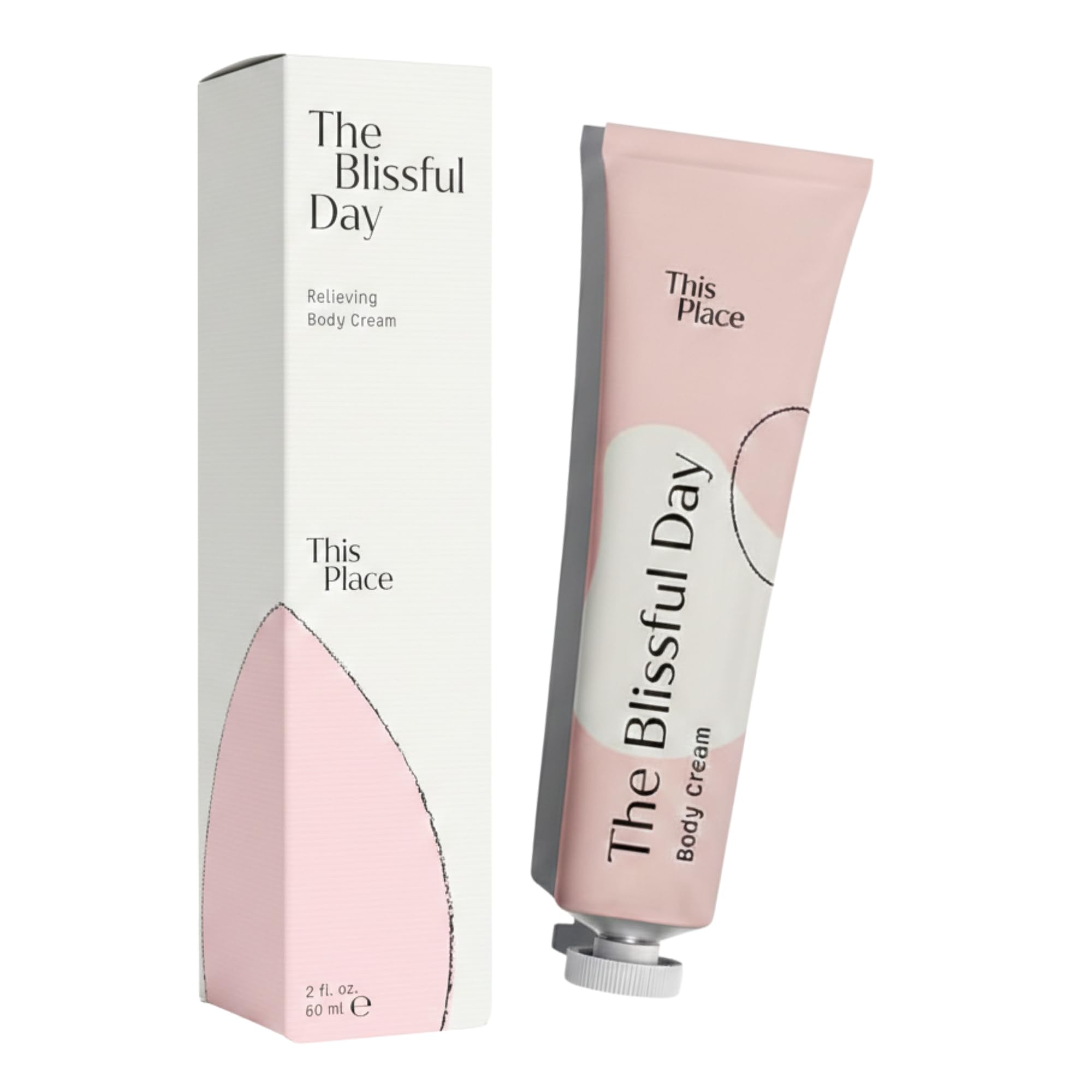 This Place The Blissful Day Entspannende Muskelcreme, Beruhigend, 60 ml | Natürliche Körpercreme mit Arnika, Kurkuma und Weidenrinde, Beruhigend und Spannungsreduzierend