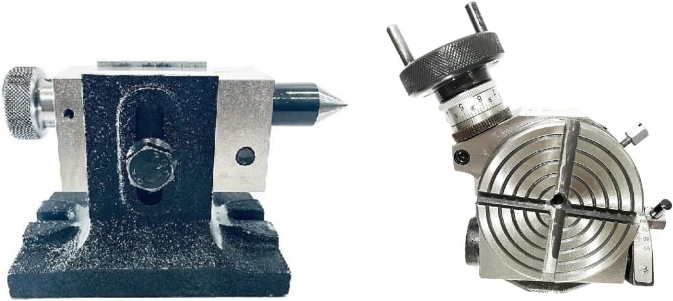 4"100Mm Tilting Rotary Table With Single Bolt Tailstock-Amz380