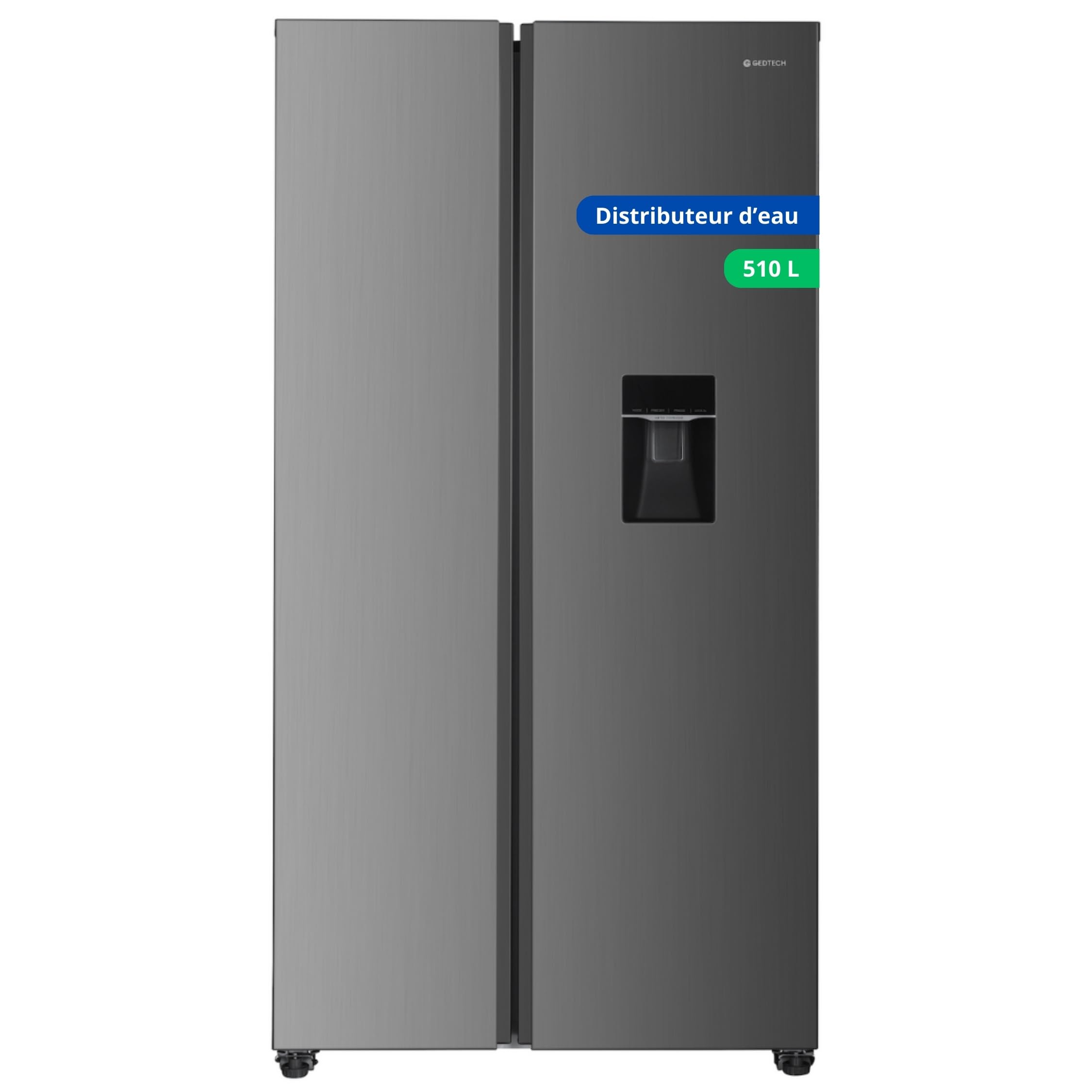 GEDTECH GSBS510IXT 510L Multi-Door Refrigerator (324L + 181L) - Stainless Steel