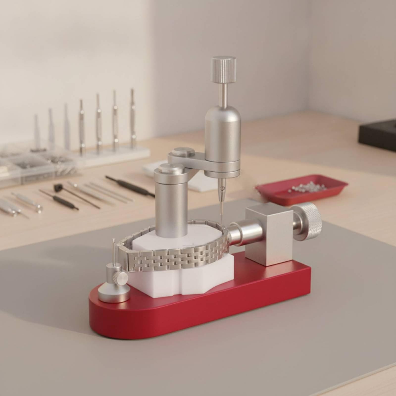 Amagogo Ajustador de Correas de Reloj Herramienta Removedor de Pasadores Extractor de Eslabones con Diseño Sólido Operación Sencilla sin Deslizar Adecuado para Correas Delicadas Uso Doméstico