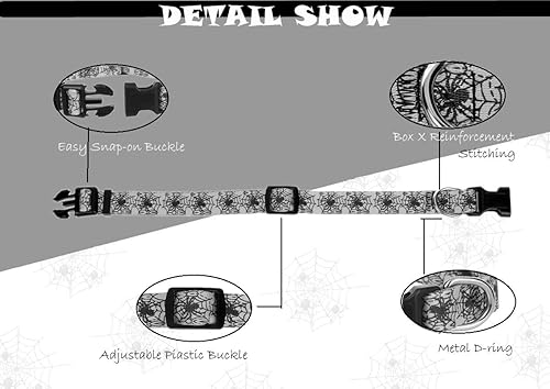 Miniatura 3 de Collar de perro de Halloween para perros grandes, paquete de 2, collar de perro para vacaciones