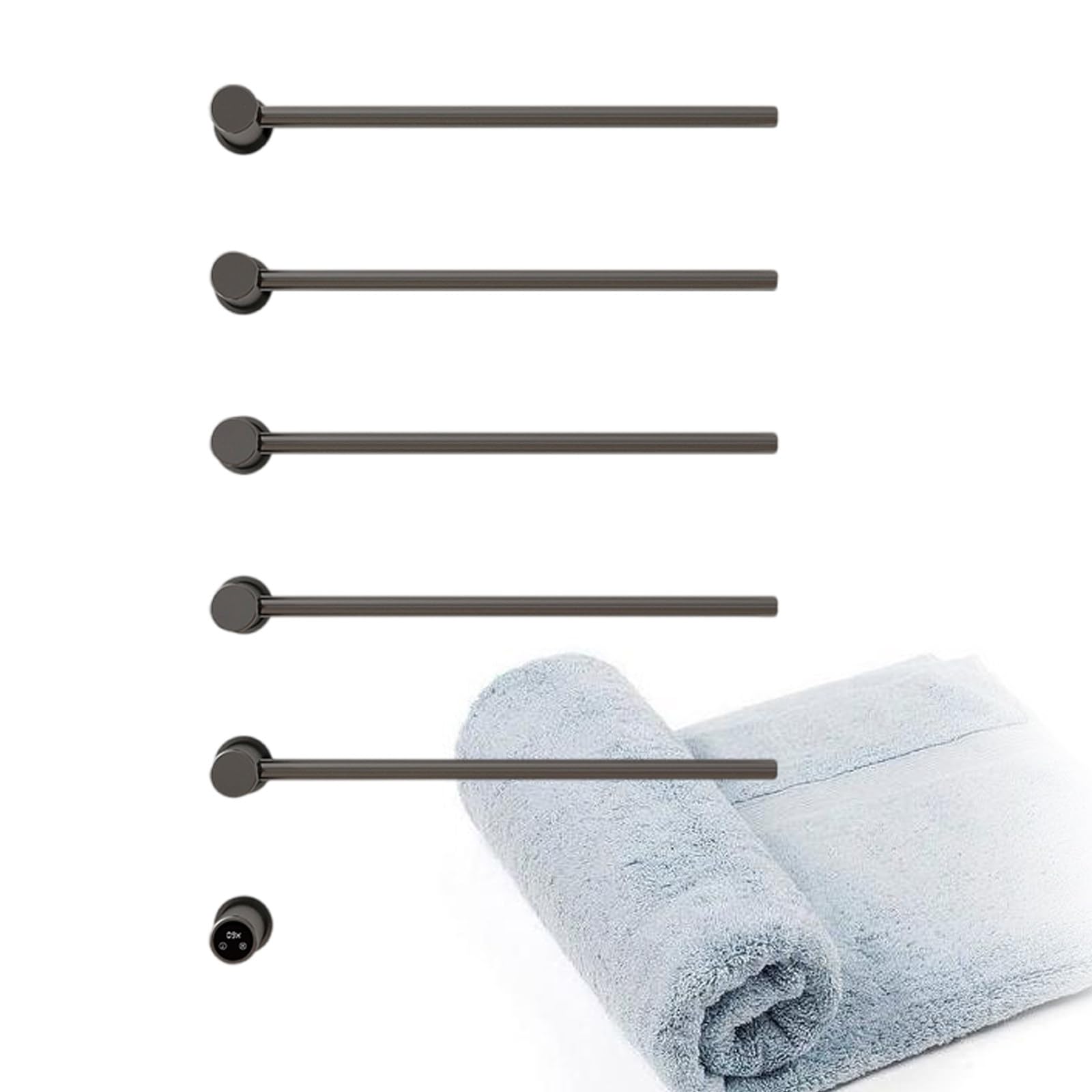 LONGTEAMOON Toallero calefactable de 32 W, secador de Toallas Integrado para baños, Salones y spas domésticos,C