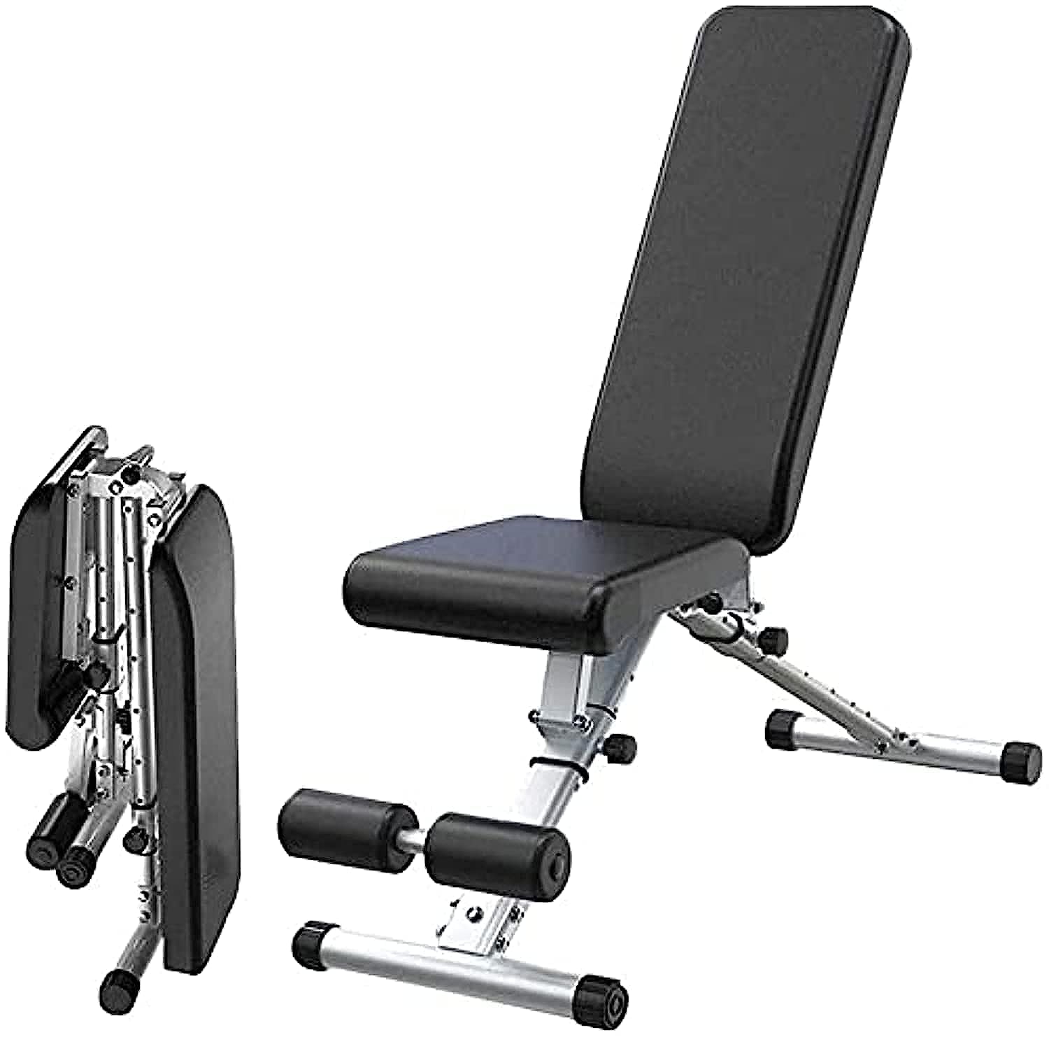 MAX STRENGTH Multi-angle Adjustable Strength Training Weightlifting Bench for Full Body Multi-Functional Workout Exercise Dumbbell Bench Press Weight lifting Chair Folding Save Space, for Home, Gym