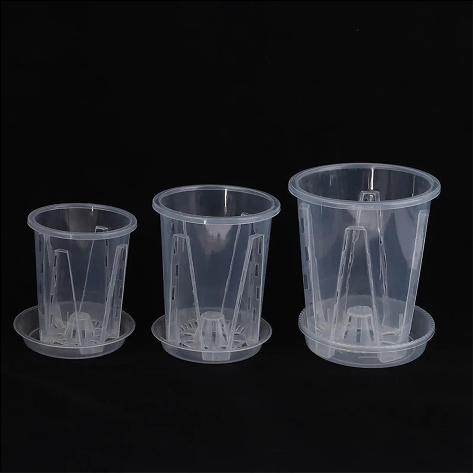 Przezroczyste plastikowe rośliny Przezroczyste doniczki na storczyki 5 szt. 10-14cm(14CM)