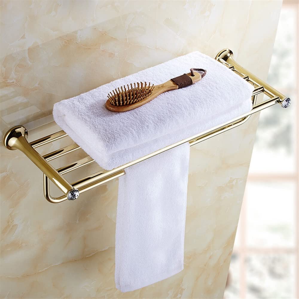 Towel Racks, Bathroom Towel Rack Wall Mounted Towel Holder,Bathroom Accessory Towel Rack,Towel Holder,Bathroom Shelf Holder Bath Hardware with Crystal