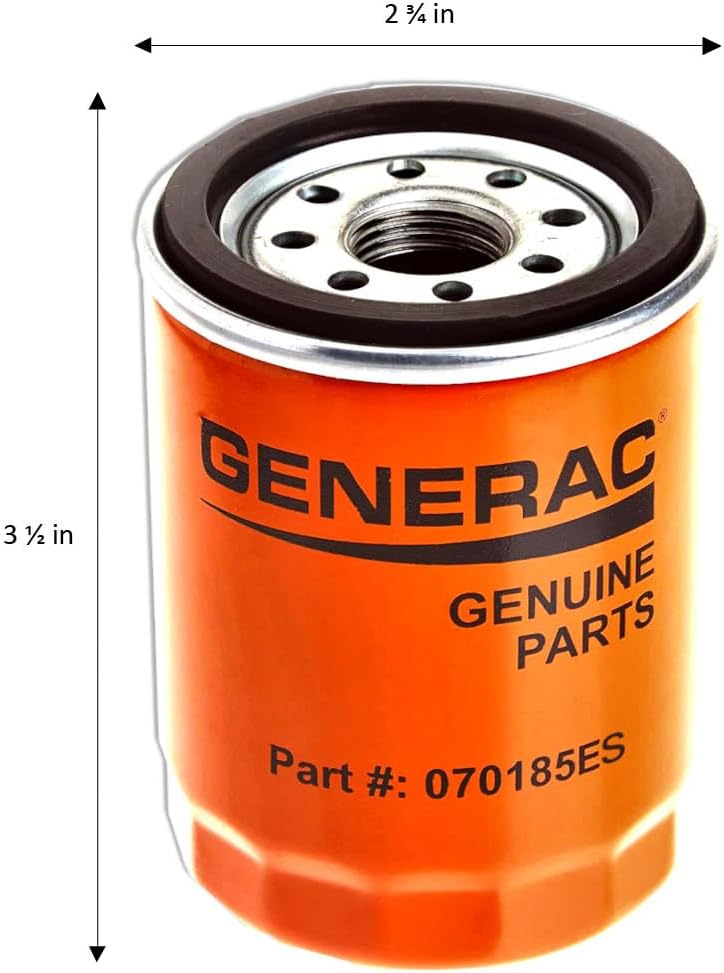 Generac Oil Filter 070185ES with dimensions