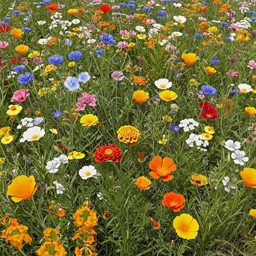 Image of Ferry-Morse Dwarf Rainbow Bulk Wildflower Seeds, 390,000+, 1 lb