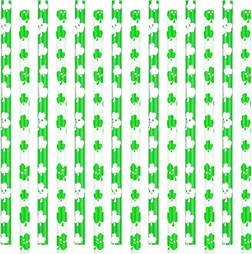 PLULON 60 Piezas Lápices del Día de San Patricio Lápices de Madera de Trébol Lápices de Fiesta Verde para Niños Escuelas Suministros para el Aula Favores de Fiesta de San Patricio Cover