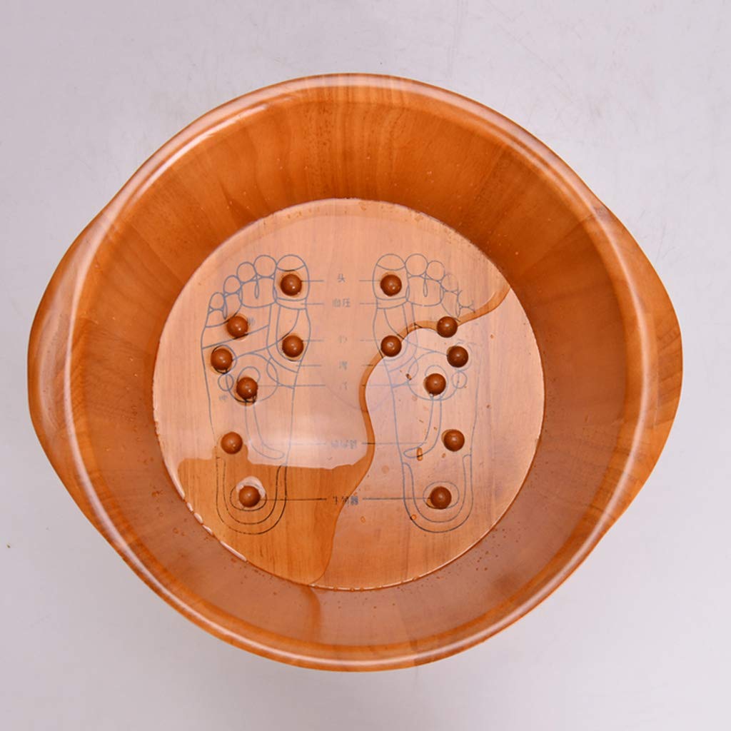 Holzfass-Fußbad Holzfußbecken, Pediküre-Spa-Eichenfässer, Glatte und zarte Pediküre-Fässer, Pediküre-Schüssel-Spa-Massage-Pediküre-Fässer, Fußbadfass (Size : 36cm*24cm)
