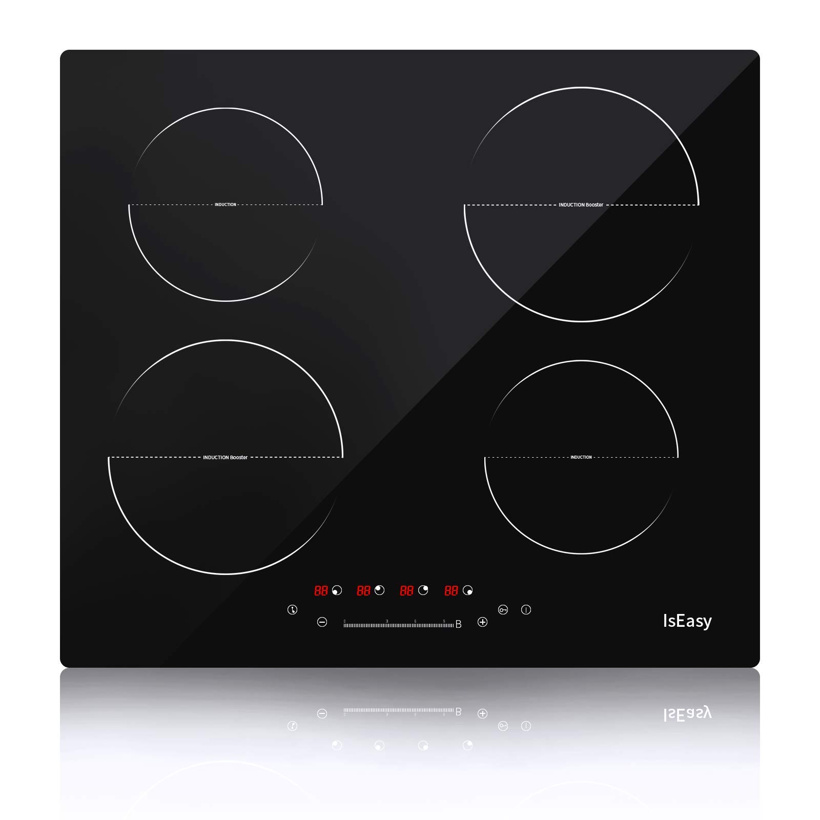 Buy 24" Builtin Induction Cooktop, IsEasy 240V Electric Induction Hob