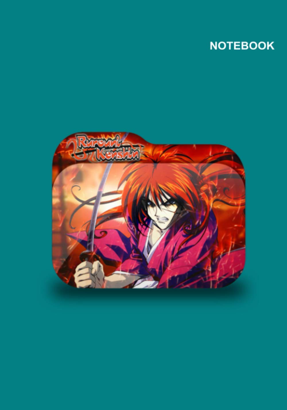 Rurouni Kenshin Wandering Samurai notebook for kids and teens: 110 Pages, Lined Writing sketchbook, 7 x 10, Rurouni Kenshin Wandering Samurai Manga Design Notebook Cover.