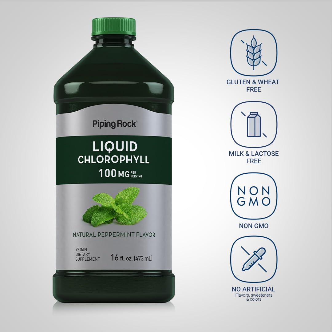 Piping Rock Liquid Chlorophyll | 100mg | 16 fl oz — Amazon image 3
