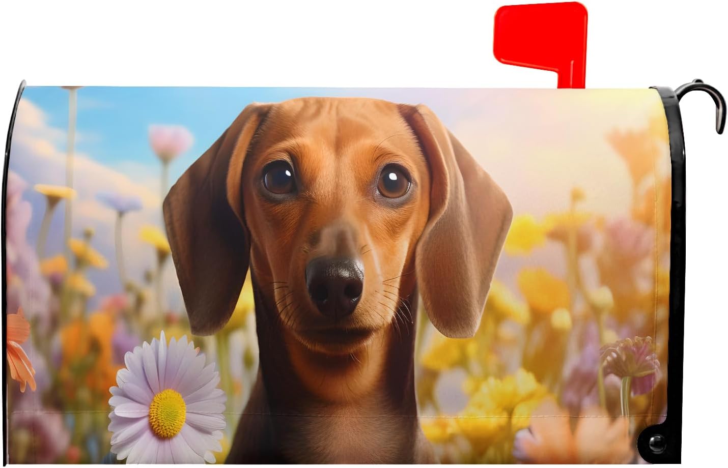 Granbey Dachshund Dog Mailbox Cover Floral Puppy