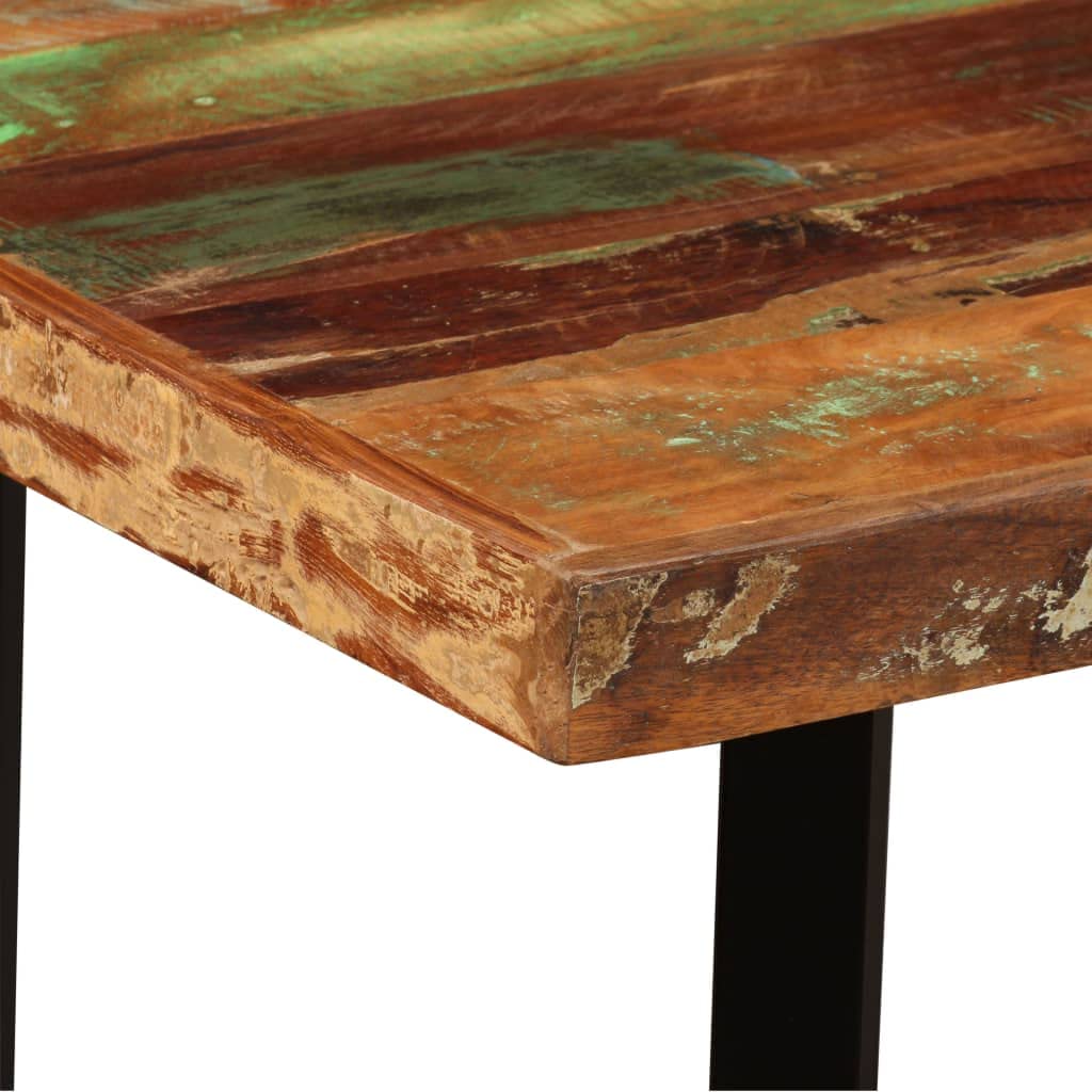 Bartisch Altholz Massiv 120x60x107 cm Industriestil recyceltes Holz Tisch Esstisch Küchentisch robust langlebig Stahlgestell Design Möbel Einrichtung Wohnaccessoire