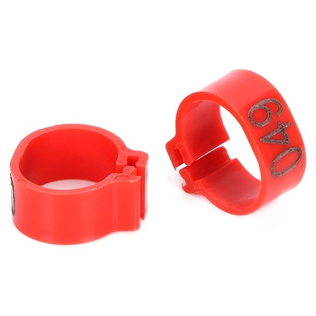 Foto 8 de 8 de 100 Anillos de Gel para Identificación de Piernas, Diámetro de 10 Mm de Altura, Clip Numerado para Patos