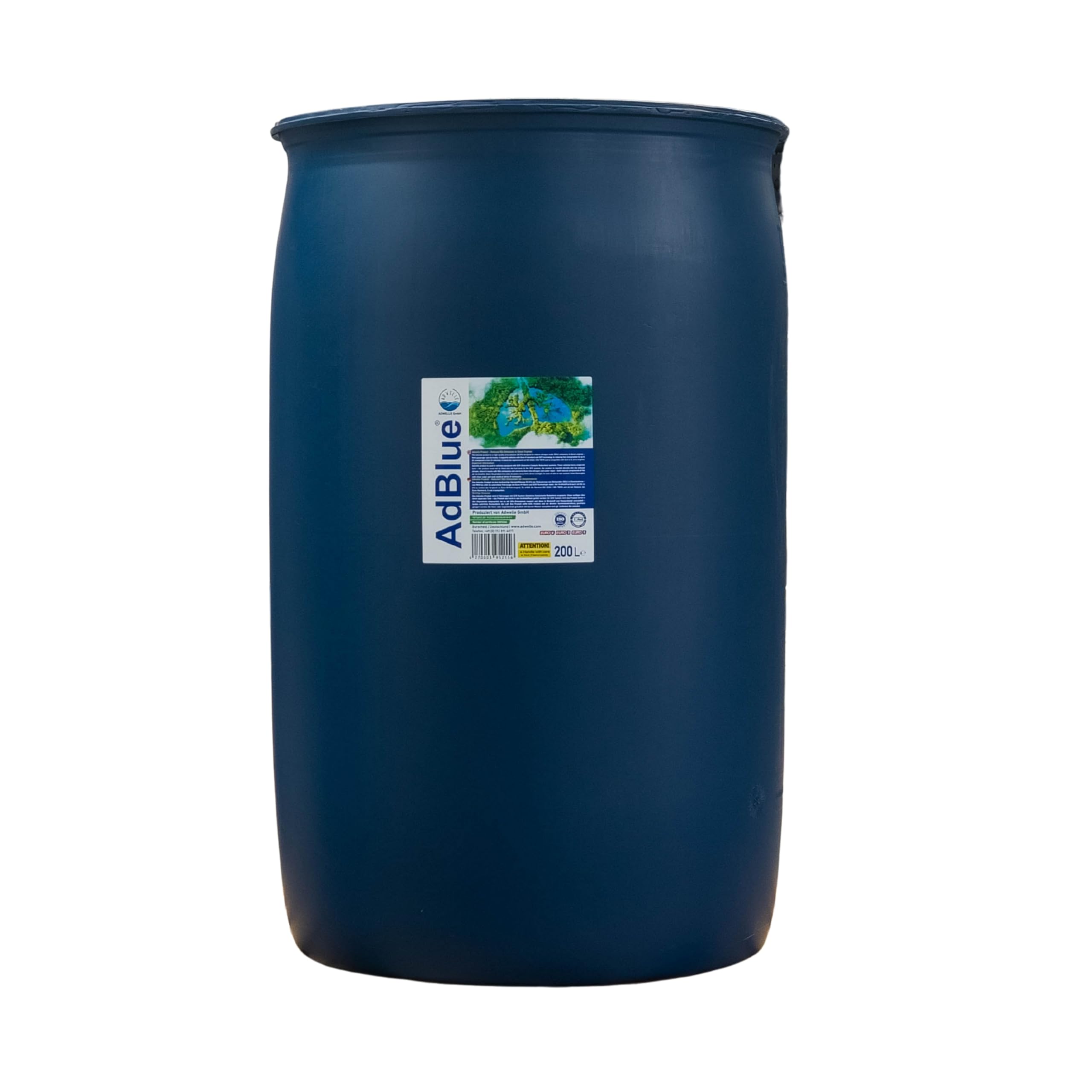 ADWELLE AdBlue 200L Fass – Premium Harnstofflösung für SCR-Diesel | Saubere Abgasreduktion für LKW, Bus, Flotten & Nutzfahrzeuge | ISO 22241 | Made in Germany