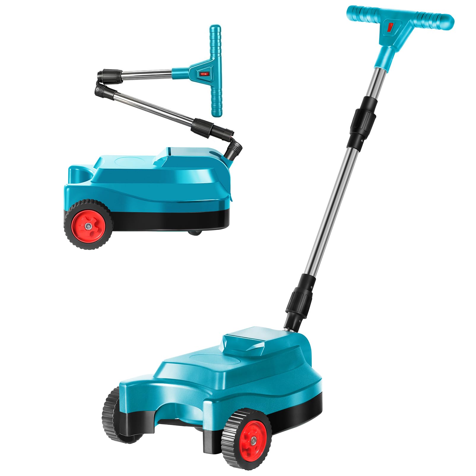 Cortacésped con batería, cortacésped Manual, Batería no incluida | 23 cm de ancho de corte, ajuste de altura de corte 3 veces 20-50 mm, mango plegable para superficies de césped de hasta 50 m²