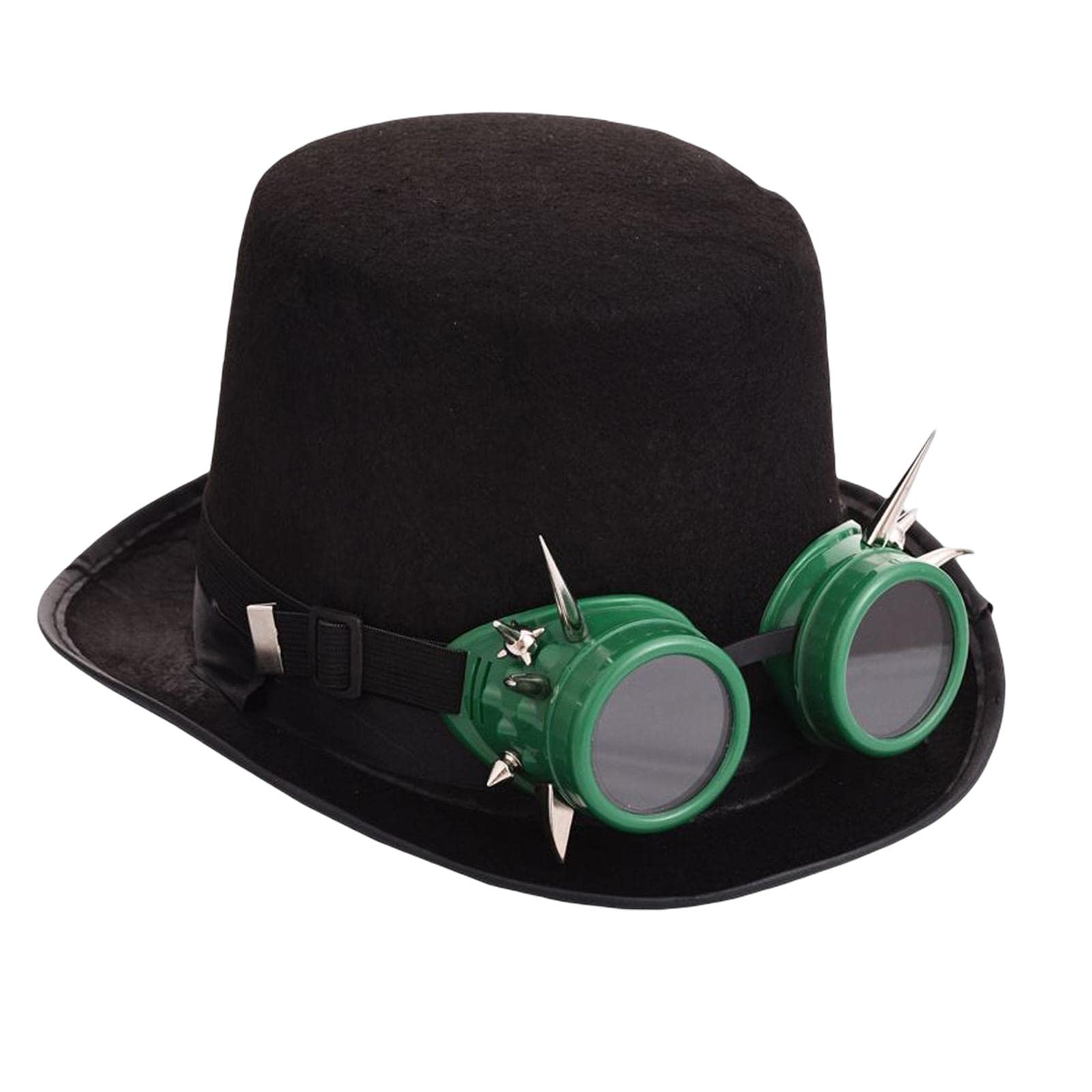 Sombrero Steampunk Accesorio de Cosplay Gótico Sombrero Fedora Trilby Goggles Desmontables de Fieltro Adecuado para