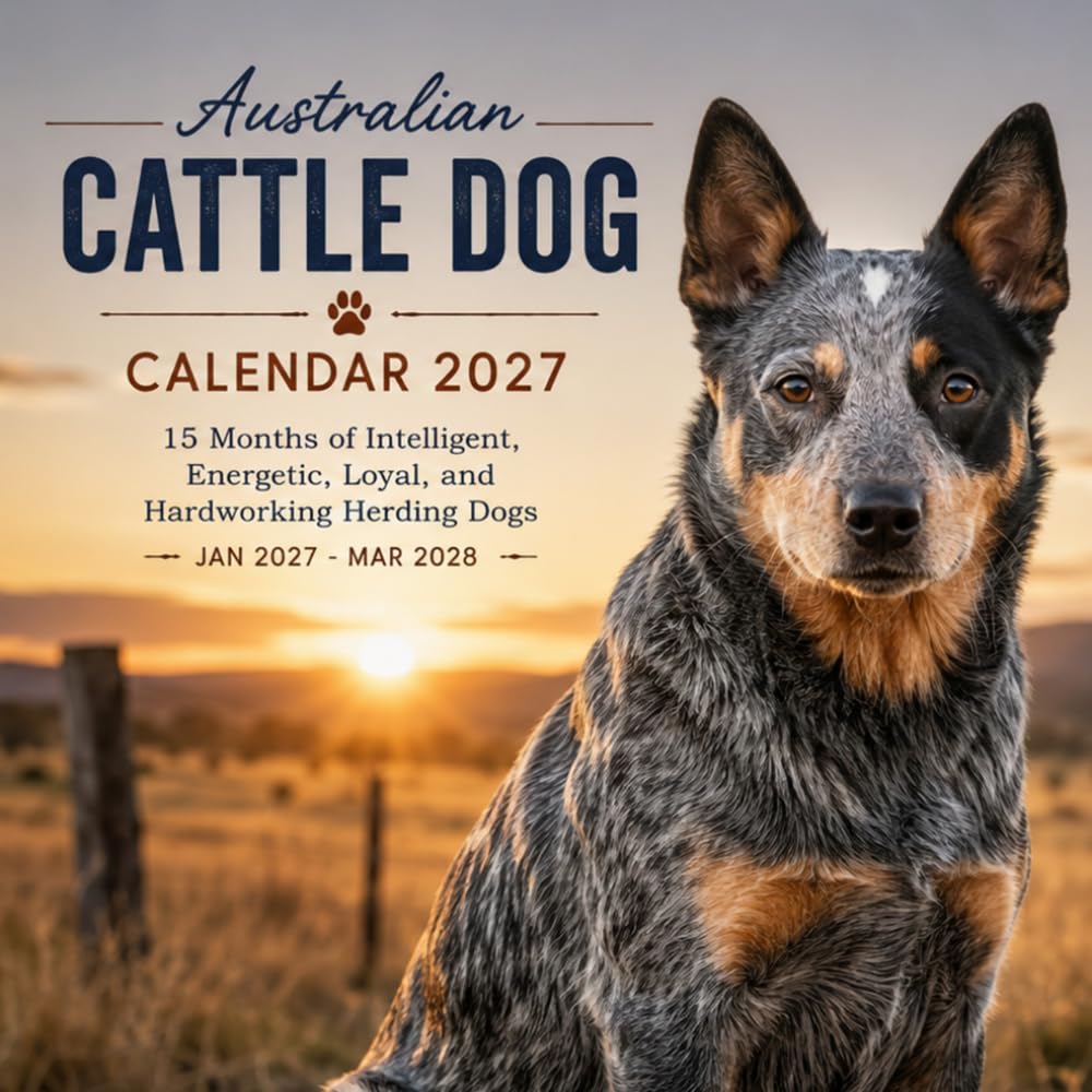 Australian Cattle Dog Calendar 2027: 15 Months of Intelligent, Energetic, Loyal, and Hardworking Herding Dogs | January 27–March 2028